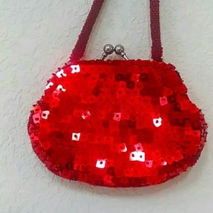 La Regale  Red Sequin purse